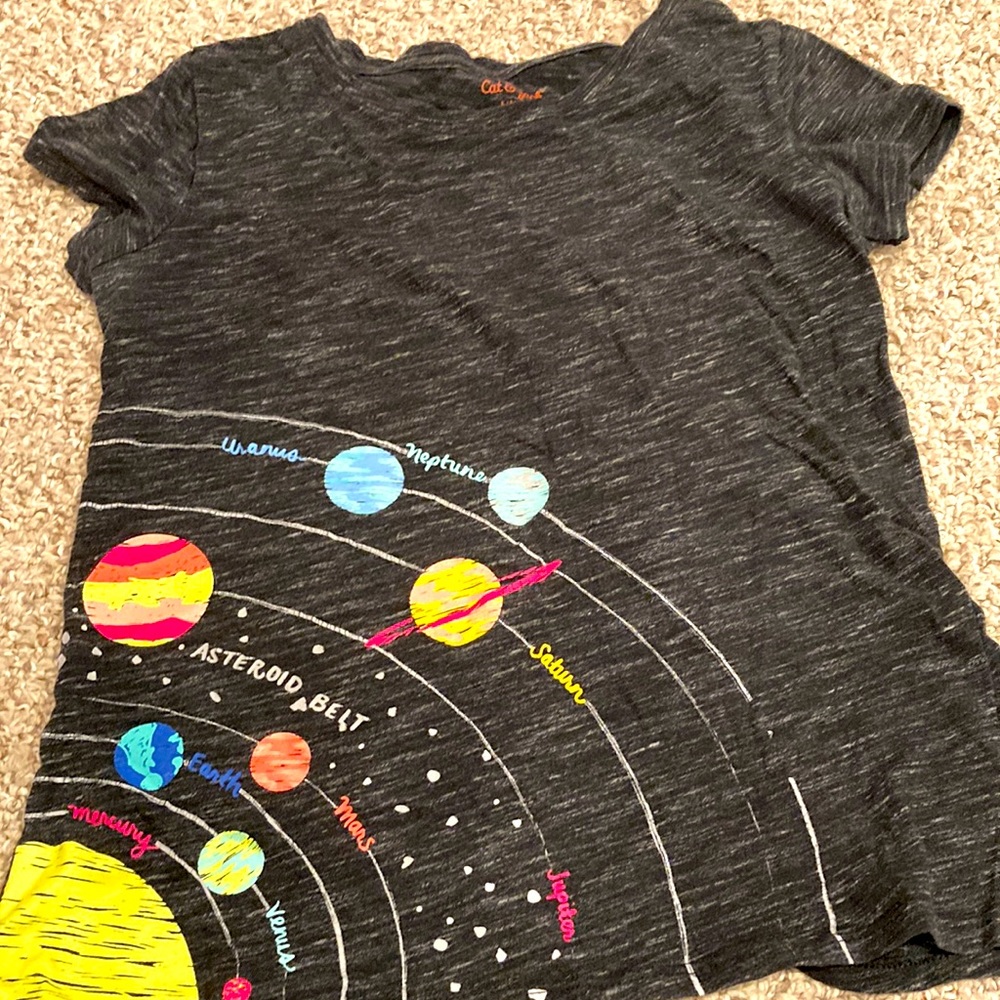 Cat&Jack galaxy kids shirt, size L(10/12)